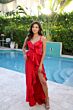 Ava Presley 47033 Lace-Up Cutout Back Ruffle Dress