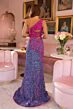Ava Presley 47039 One-Shoulder Beaded Cutout Dress