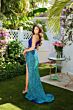 Ava Presley 47039 One-Shoulder Beaded Cutout Dress