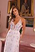 Ava Presley 47045 Halter Neck Chiffon Peasant Skirt Dress