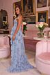 Ava Presley 47046 Ruffle Hem Halter Neck A-Line Dress