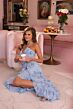 Ava Presley 47046 Ruffle Hem Halter Neck A-Line Dress