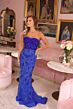 Ava Presley 47048 Sweetheart Neck Beaded Strapless Dress