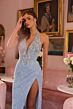 Ava Presley 47049 Plunging Halter Neck Beaded Dress