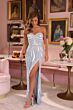 Ava Presley 47055 High Slit Strapless Beaded Dress