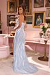 Ava Presley 47055 High Slit Strapless Beaded Dress
