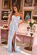 Ava Presley 47055 High Slit Strapless Beaded Dress