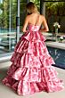 Ava Presley 26412 Tiered Skirt Strapless Jacquard Dress