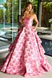 Ava Presley 26412 Tiered Skirt Strapless Jacquard Dress