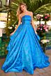 Ava Presley 26412 Tiered Skirt Strapless Jacquard Dress