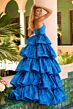 Ava Presley 26412 Tiered Skirt Strapless Jacquard Dress