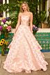 Ava Presley 26412 Tiered Skirt Strapless Jacquard Dress