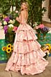 Ava Presley 26412 Tiered Skirt Strapless Jacquard Dress
