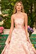 Ava Presley 26412 Tiered Skirt Strapless Jacquard Dress