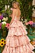 Ava Presley 26412 Tiered Skirt Strapless Jacquard Dress