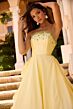 Ava Presley 26417 Beaded Strapless Tiered Skirt Dress