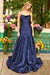 Ava Presley 26422 Cowl Neck Back Bow Trumpet Dress