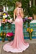 Ava Presley 26521 High Slit One-Shoulder Rosette Dress