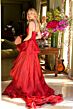 Ava Presley 39556 Side Tail Beaded Plunging Neck Dress
