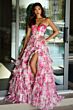 Ava Presley 42207 Tiered Skirt High Slit Dress