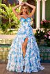 Ava Presley 42207 Tiered Skirt High Slit Dress