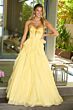 Ava Presley 42209 Ruffle Skirt Plunging Neck Dress