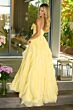 Ava Presley 42209 Ruffle Skirt Plunging Neck Dress