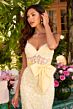 Ava Presley 42218 Front Bow Sweetheart Neck Dress