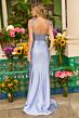 Ava Presley 42219 Bow Strap Illusion Corset Bodice Dress