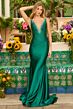 Ava Presley 42230 Sheer Side Plunging V-Neck Dress