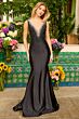 Ava Presley 42230 Sheer Side Plunging V-Neck Dress