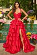 Ava Presley 42234 High Slit Sweetheart Neck A-Line Dress