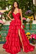 Ava Presley 42234 High Slit Sweetheart Neck A-Line Dress