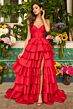 Ava Presley 42234 High Slit Sweetheart Neck A-Line Dress