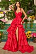 Ava Presley 42234 High Slit Sweetheart Neck A-Line Dress
