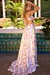 Ava Presley 42236 Strappy Cutout Back Floral High Slit Dress