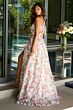 Ava Presley 42237 High Slit Floral One-Shoulder Bow Dress