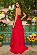 Ava Presley 42242 Drop Waist High Slit Ruffle Dress