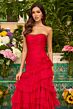 Ava Presley 42242 Drop Waist High Slit Ruffle Dress