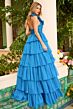Ava Presley 42257 Beaded Bodice High Slit Ruffle Dress