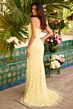 Ava Presley 42262 Bow-Accented Plunging Neck Dress
