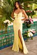 Ava Presley 42262 Bow-Accented Plunging Neck Dress