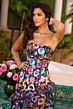 Ava Presley 42264 Floral High Slit Strapless Dress