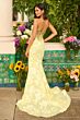Ava Presley 42297 Beaded Sheer Bodice High Slit Dress