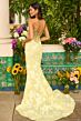 Ava Presley 42297 Beaded Sheer Bodice High Slit Dress