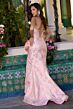 Ava Presley 42309 Lace-Up Back Strapless Brocade Dress