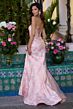 Ava Presley 42309 Lace-Up Back Strapless Brocade Dress
