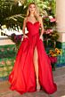 Ava Presley 42314 Basque Waist High Slit Dress