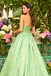 Ava Presley 42318 Beaded Strapless Neck Basque Waist Dress