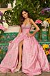 Ava Presley 42318 Beaded Strapless Neck Basque Waist Dress